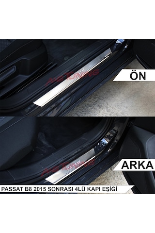 Vw Passat B8.5 Krom Kapı Eşiği Tk 2018 Üzeri Paslanmaz Çelik