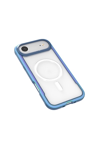 Apple Uyumlu iPhone 17 Air Kılıf M-safe Şarjlı Airbagli Raptic Shield Serisi Şeffaf Kapak Colorful