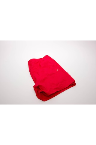 Erkek Deniz Şortu Kısa Boardshort Fileli Kırmızı Meridyendukkan Trıbord