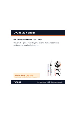 Trobus Oto Plaka Boyama Kalemi Yazma Siyah