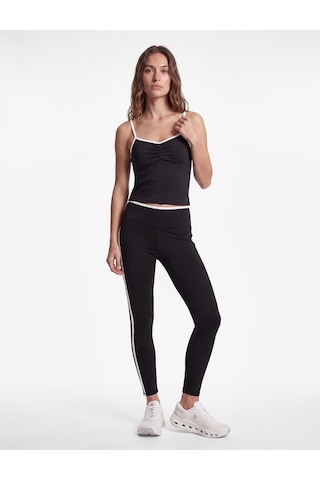 Koton Yüksek Bel Biyeli Slim Fit Spor Tayt Siyah 7wak40004nk