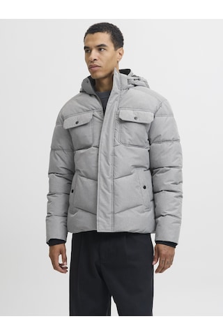 Jack & Jones Jack Jones Ön Cepli Kapüşonu Çıkabilir Erkek Mont 12279687 Gri