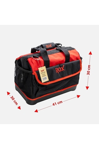 Row Wood Easy Carry Plastik Tabanlı Bez Alet Çantası 16'' 153rox0381