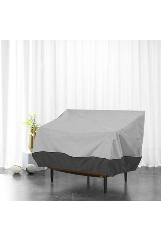 Suofeng Siyah-gri Desenli Dış Mekan Koltuk Örtüsü 147x83x79cm - Su Geçirmez Oxford Kumaş - Uv Koruma Ve Rüzgar Dayanıklı Bahçe Mebel Koruyucu Siyah Gri