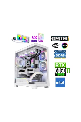 Xaser FADE X320 i9-14900KF 32 GB 1 TB M.2 NVMe SSD 16 GB RTX5060Ti Free Dos Masaüstü Oyuncu Bilgisayarı