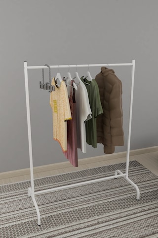 Bofigo Konfeksiyon Askısı Ayaklı Askılık Elbise Askılığı Beyaz
