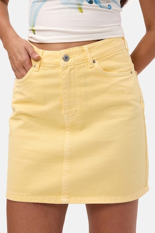 it's basic Kadın Sarı 6s6-108 Straight Mini Denim Etek