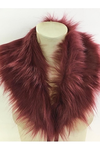 Kürk Yaka / Yaka Kürkü Kollu Takım Bordo Bordo