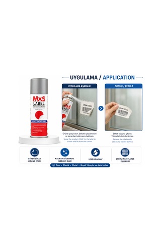 Mxs Etiket Sökücü Sprey 200 Ml - Yapışkan Ve Kalıntı Giderici