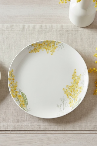Rakle Mimosa Seramik 4'lü Servis Tabağı Seti 25,5 Cm Çok Renkli