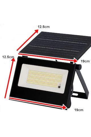60 Watt Solar Led Projektör - Güneş Enerjili Solar Bahçe Lambası İp67