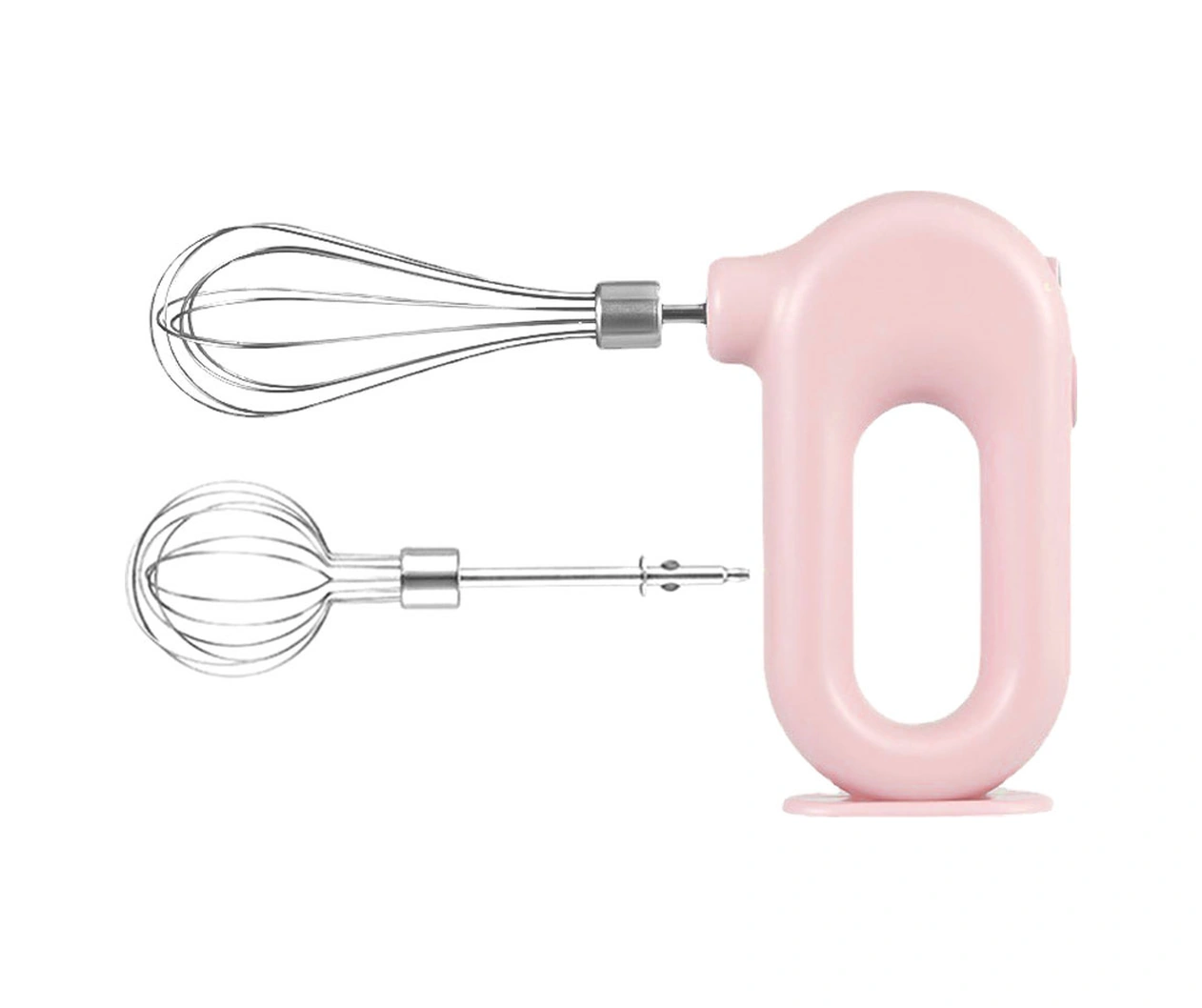 Youmex Ev Fırınlama İçin Kablosuz Elektrikli Krema Çırpıcı - 4 Vitesli, Li-pil, Çıkarılabilir Blender, Pembe Pembe