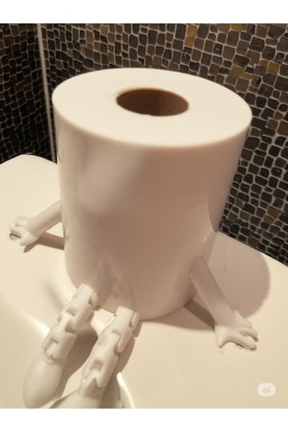 Sevimli Oturan Figürlü 3d Tuvalet Kağıdı Aksesuar Süs Dekoru