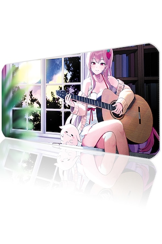 90x40cm Anime Guitarist Girl Xxl Büyük Boy İlyuka Gaming Mousepad
