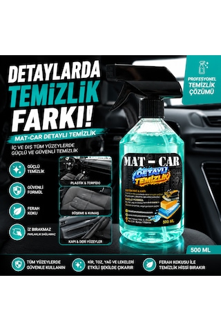 Mat-car Detaylı Temizlik Ürünü 500 Ml Çok Amaçlı Oto İç Ve Dış Yüzey Temizleyici İnatçı Lekelere Karşı Etkili Apc 1