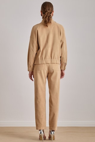 Oversize Bej Kadife Ceket Bej