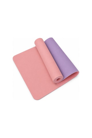 6 Mm Tpe Yoga Matı Kaymaz Çift Renkli Pilates Fitness Minderi Pembe