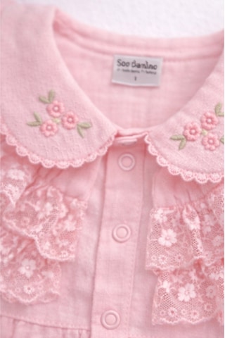 Kardeşler Bebe Müslin Body & Zıbın Dantel Detay Pembe