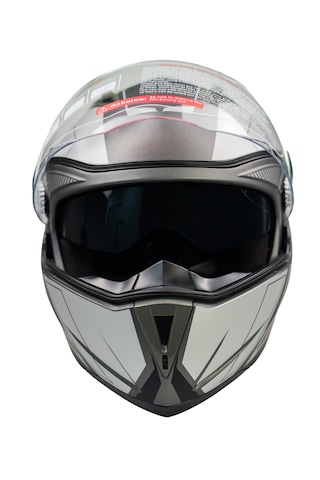 Helmets JK20 - 902 Çene Açılır Güneş Vizörlü Motosiklet Kaskı Gri