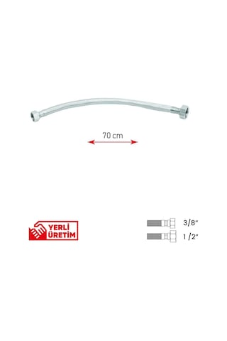 Bağlantı Hortumu 3/8'1/2 70 Cm