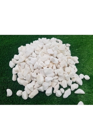 Mezar Taşı 15 Kg 1-2 cm Beyaz Dolomit Tamburlanmış Beyaz Doğal Taş