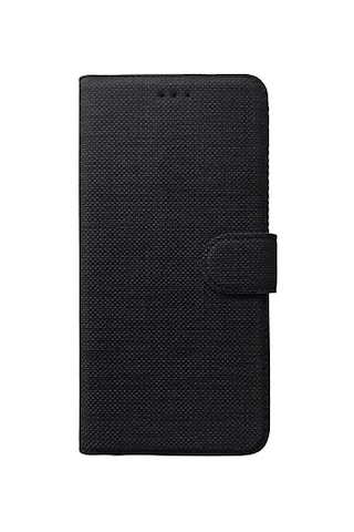 Apple iPhone 6s İçin Kılıf Fabric Book Wallet Siyah Apple iPhone 6s İle Uyumlu Kılıf - Siyah