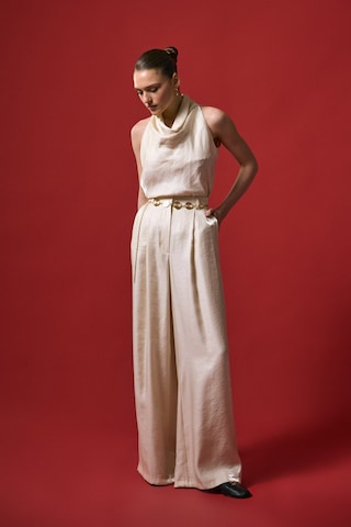 Sateen Aura Pantolon - Taş-137310