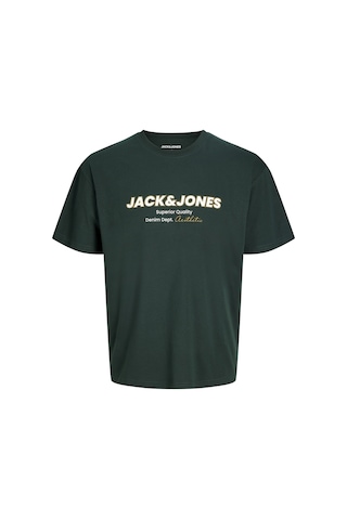 Jack & Jones Erkek Gögüs Baskili Relaxed Fit Bisiklet Yaka Tisört - Abbo - 12298470 Scarab