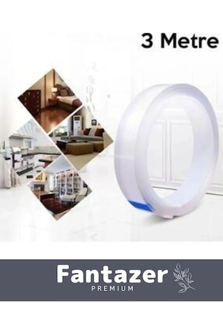 Premium Çift Taraflı Nano Teknolojili Süper Güçlü Bant Extra Güçlü Duvar Çerçeve Taşıyıcı 3 Metre