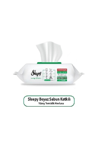 Sleepy Easy Clean Beyaz Sabun Katkılı Yüzey Temizlik Havlusu 3 Adet 3x100 300 Yaprak Tekli