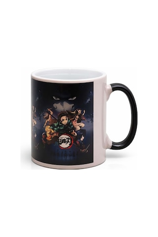 Isıya Duyarlı Sihirli Porselen Kupa Bardak - Demon Slayer Anime Temalı Tasarım Karışık