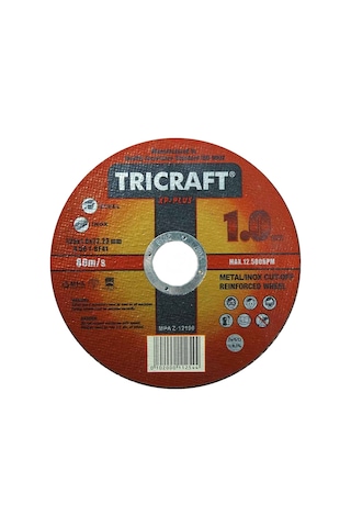 Trıcraft Metal Kesici İnox Kesici Taş 115x1.0x22.2 Mm 25 Adet N11.462 Trıcraft Metal Kesici İnox Kesici Taş 115x1.0x22.2 Mm 25 Adet N11.462