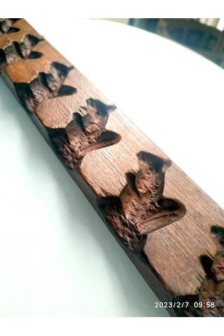 Omeniv Antika Ahşap Sincaplı Pasta Kurabiye Kalıbı Mutfak Kafe