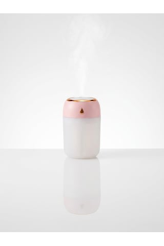 Ultrasonik Sessiz Hava Nemlendirici - Rose Gold Detaylı Buhar Makinesi Pembe 330 Ml