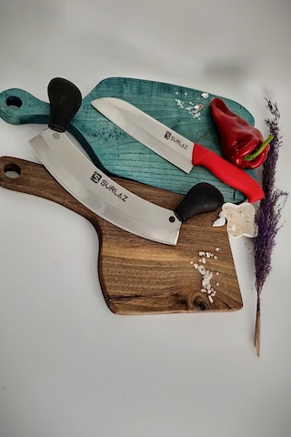 Sürmene Nakiri Şef Bıçağı Çift Tutma Satır Zırh