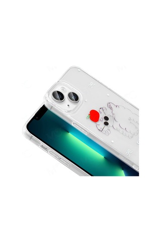 Apple Uyumlu iPhone 13 Kılıf Şeffaf Figürlü Folk Sert Kılıf Sevimli Köpek