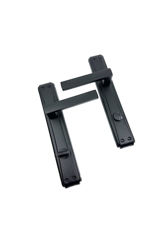 Lama Aynalı Kapı Kolu Mat Siyah Wc Sol