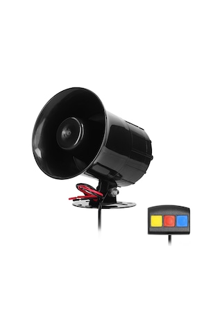 Mufunye 12v 25w Siyah Abs Araç Klarneti - 110db Yüksek Sesli Üç Tonal Hoparlör