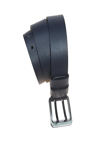 Hakiki Deri Erkek Çift Dilli Kot Kemeri 4,5 Cm Siyah