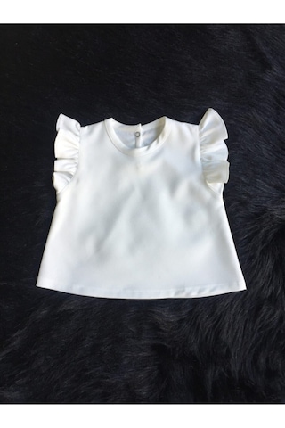 Kız Çocuk Bebek Kırık Beyaz Üst Bluz 001