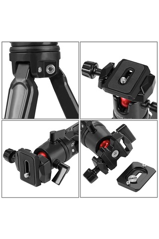Puluz 360 Derece Top Başlı Cep Mini Metal Masaüstü Tripod Dağı