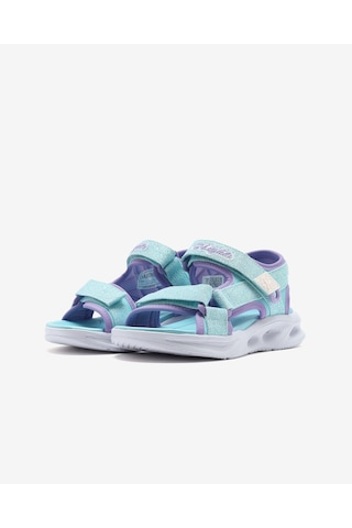 Skechers Sola Glow Sandal Büyük Kız Çocuk Mavi Işıklı Sandalet 303024l Lblv Mavi