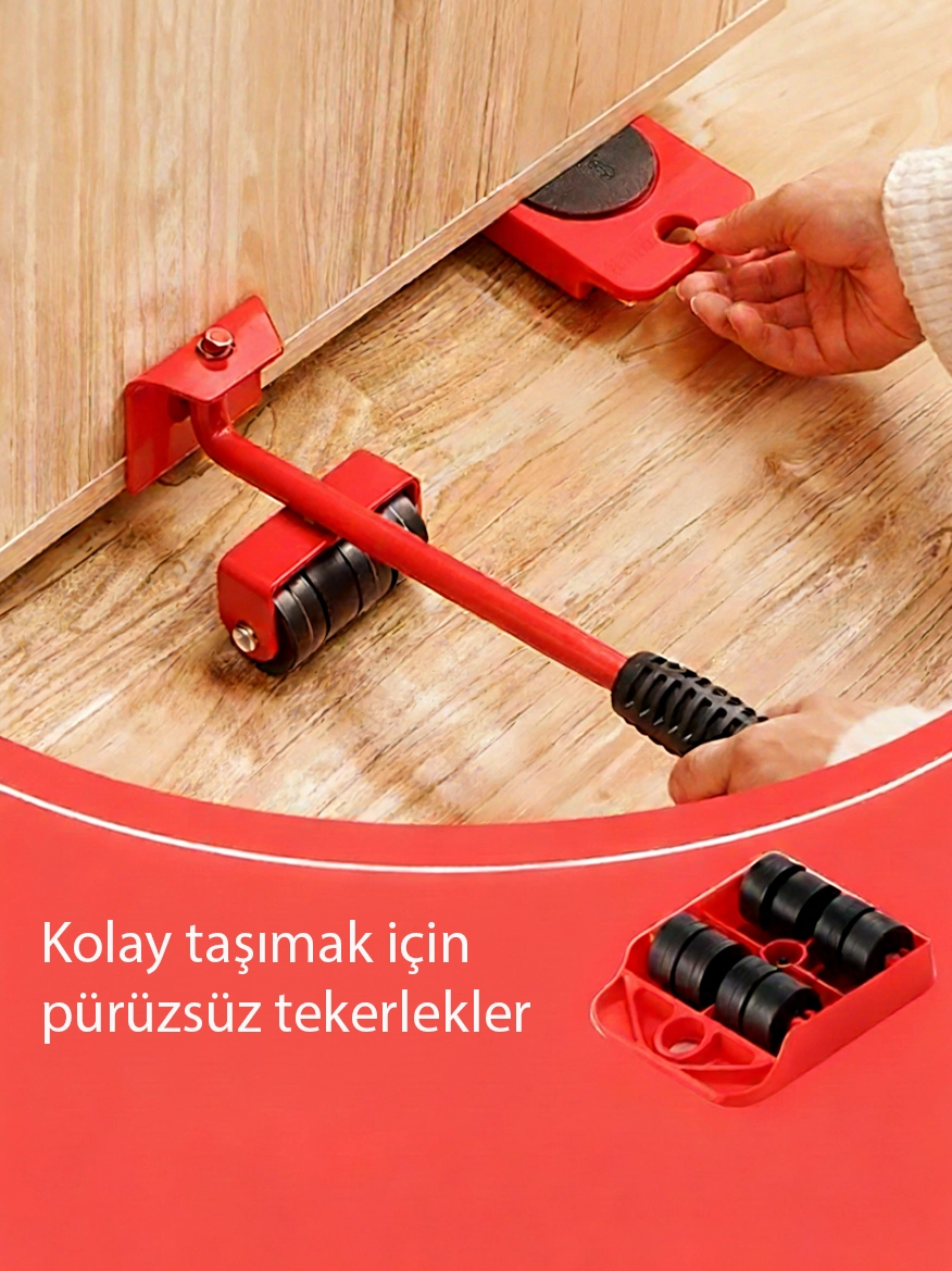 Dayanıklı Metal Gövdeli Mobilya Eşya Taşıma Ve Kaldırma Seti 150 Kg'a Kadar
