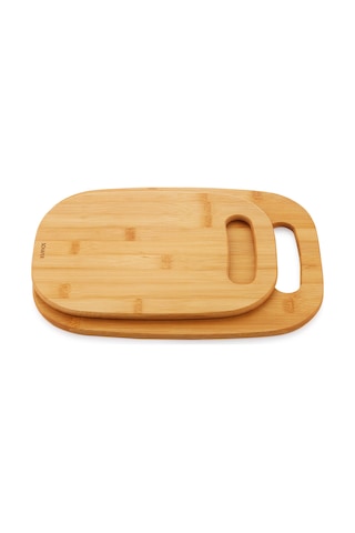 Schafer Woodart 2 Li Oval Tutacaklı Kesme Tahtası Sarı
