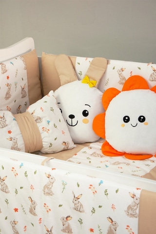 Park Yatak Bebek Uyku Seti Nevresim Takımı Bunny Kahverengi 70x110 - 70x120