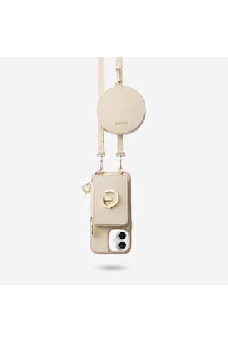 Custype Apple iPhone Uyumlu, 17 4 Parça Magsafe Askılı Telefon Kılıfı Seti Çıkarılabilir Manyetik Cüzdan Ve Mini