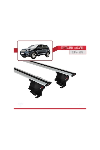 Toyota Rav 4 Xa30 2005-2012 Arası İle Uyumlu Ace-4 Ara Atkı Tavan Barı Gri