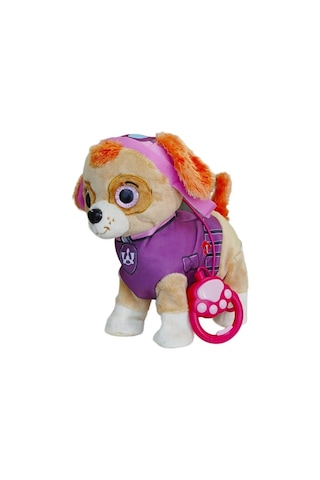 Paw Patrol Köpek Yürüyen, Havlayan Müzikli Tasmalı Kumandalı Peluş Oyuncak Paw Patrol Peluş Köpek, Paw Petrol Oyuncak Pembe