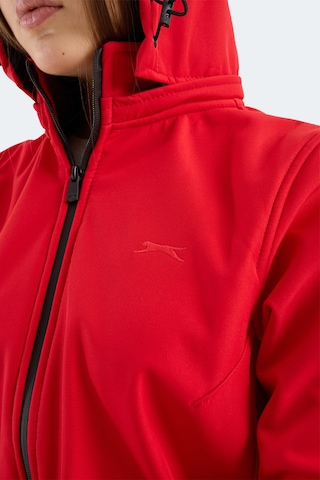 Slazenger Heat Control Kadın Çıkarılabilir Kapüşonlu Kırmızı Mont & Kaban Kırmızı