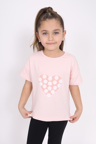 Toontoy Kids Toontoy Kız Çocuk Baskılı Tişört Pudra